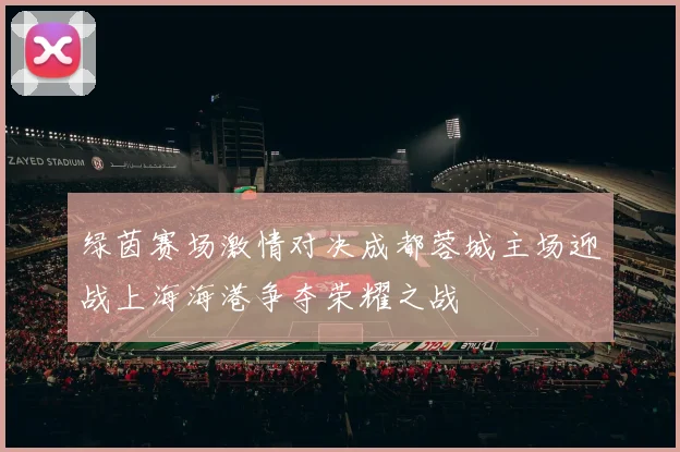 绿茵赛场激情对决成都蓉城主场迎战上海海港争夺荣耀之战